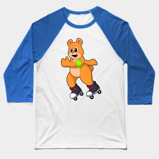 Bear as Skater with Inline skates Baseball T-Shirt